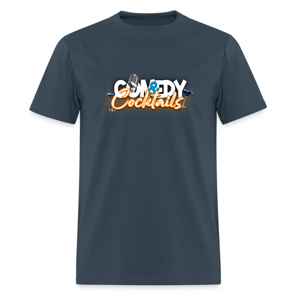 Comedy & Cocktails T-Shirt -  blue dusk