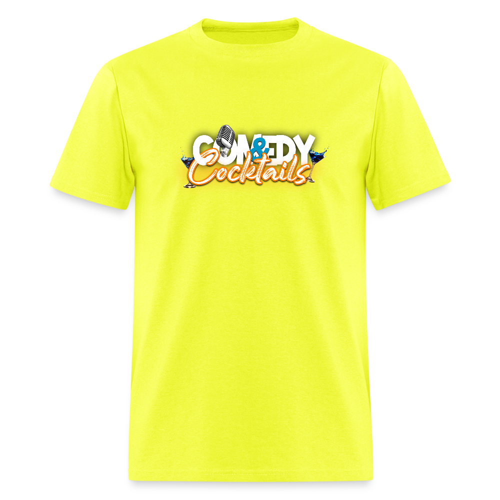 Comedy & Cocktails T-Shirt - safety green