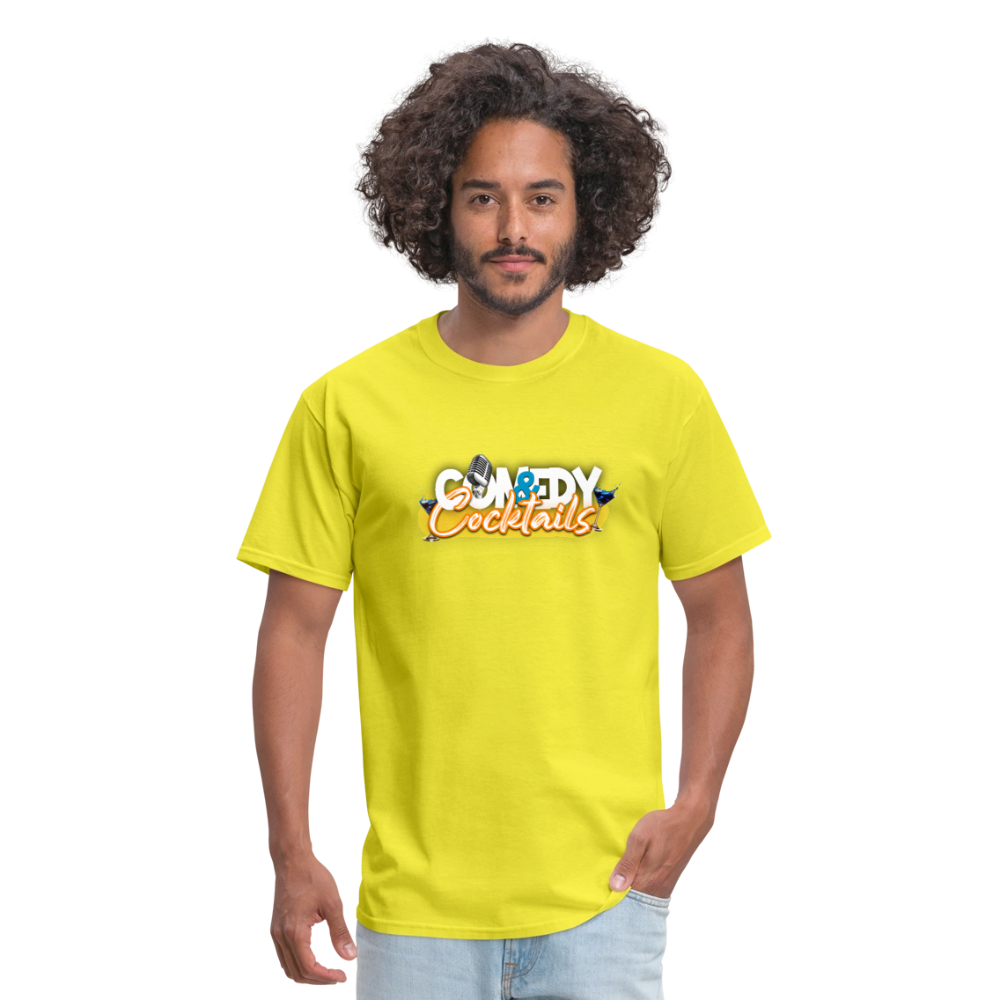 Comedy & Cocktails T-Shirt - yellow