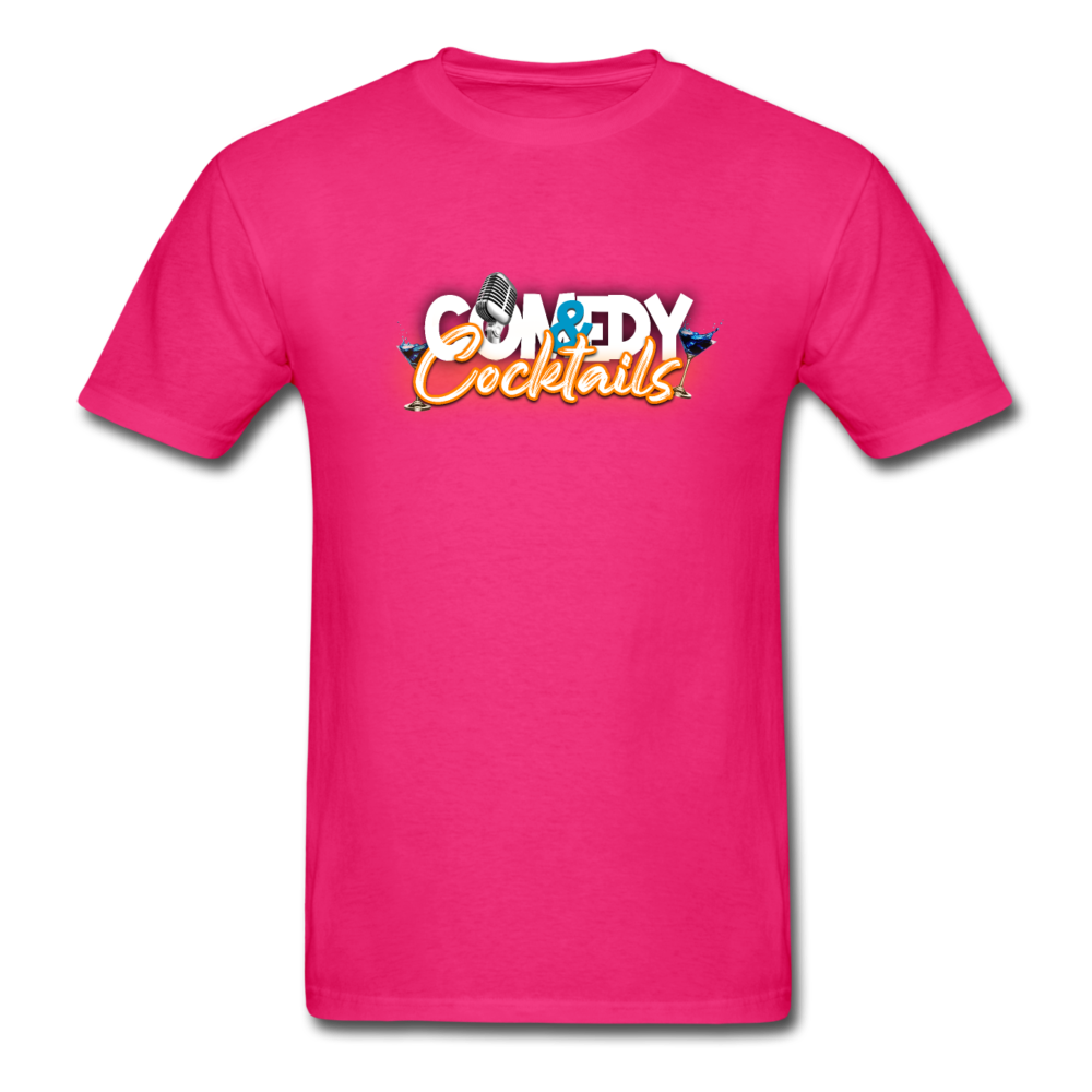 Comedy & Cocktails T-Shirt - fuchsia