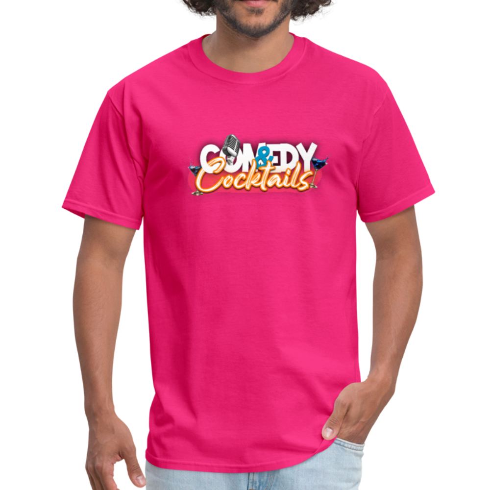 Comedy & Cocktails T-Shirt - fuchsia