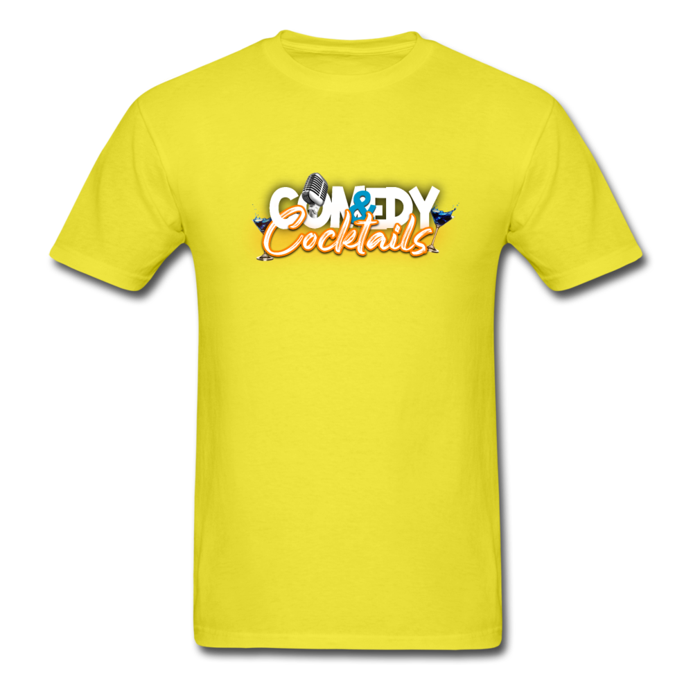 Comedy & Cocktails T-Shirt - yellow