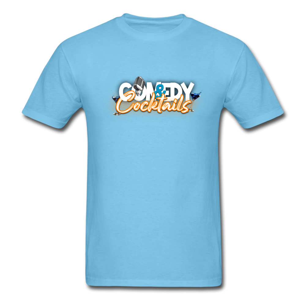 Comedy & Cocktails T-Shirt - aquatic blue